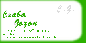 csaba gozon business card
